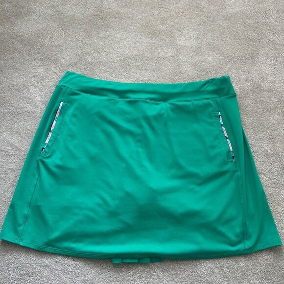 Pebble Beach Green Mini Athletic A-Line Skirt - Picture 1 of 3